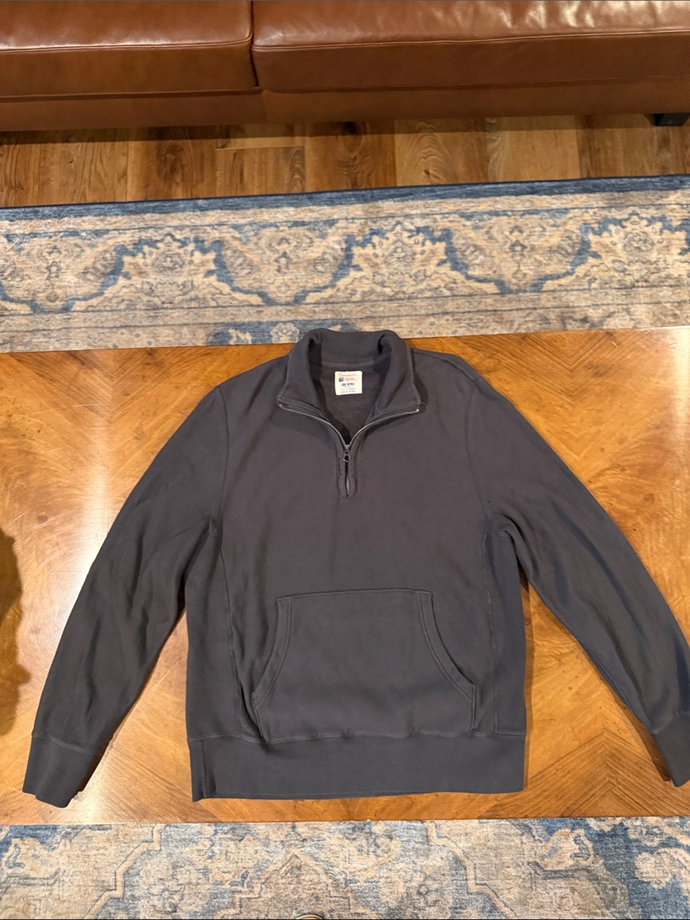 Men's Half-Zip Pullover Sweatshirt in Charcoal